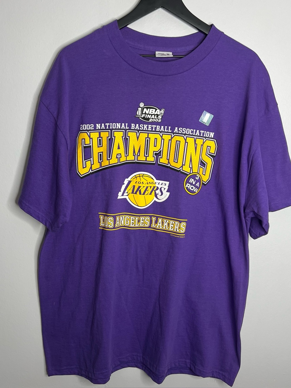 Vintage Y2K Los Angeles Lakers Champions T Shirt Mens XL Purple